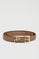 Brown leather belt Polo Club Veycro