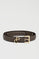 Chocolate leather belt Polo Club Veycro