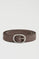 Dark-chocolate cow suede belt Polo Club Valanne