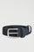 Navy-blue leather braided belt Polo Club Asher
