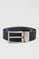 Navy-blue and black leather reversible belt Polo Club Arvon