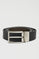 Black and dark-chocolate leather reversible belt Polo Club Arvon